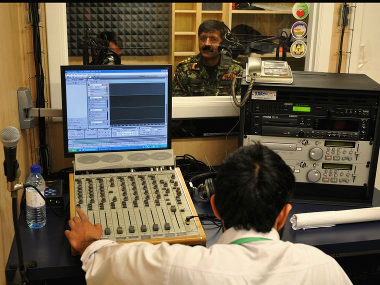 El estudio listo minutos antes de que comience la grabación